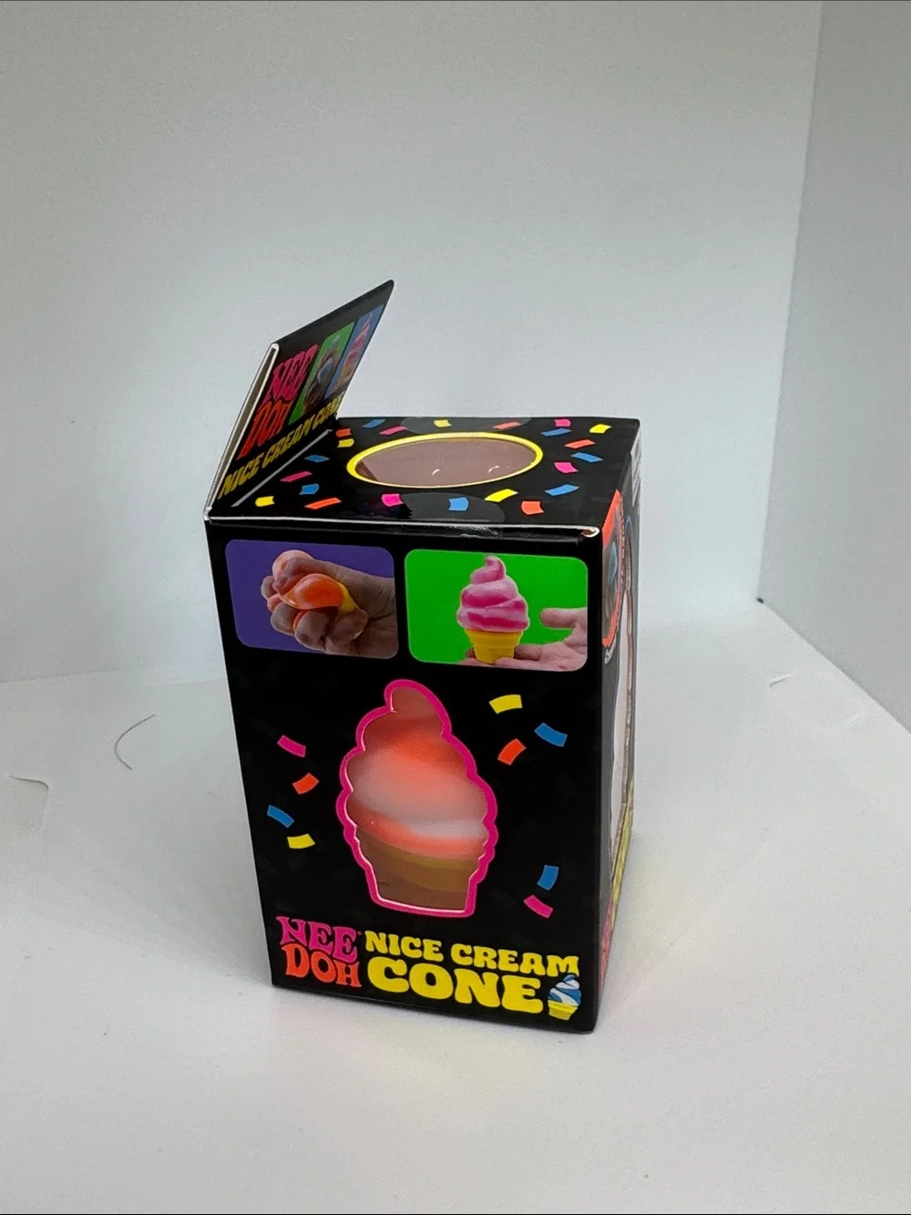 VIRAL !!!! NeeDoh Nice Cream Cone Toy - Orange & Yellow